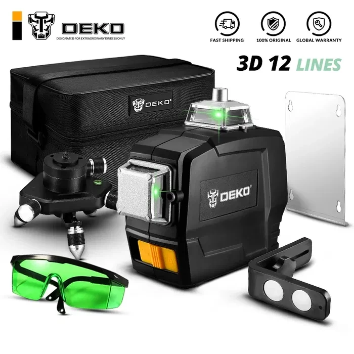 Laser level DEKO Deco 3D 12 lines green