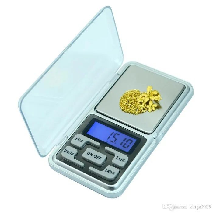 Portable jeweler's scale weighing up to 200g with an accuracy of 0.01g + batteries