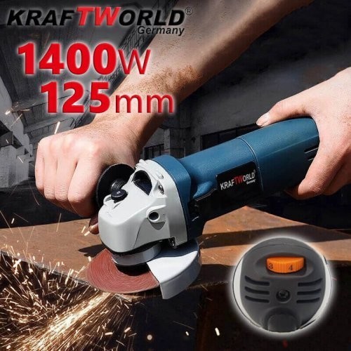 Angle Grinder Kraf 125mm 1400W, with speed control