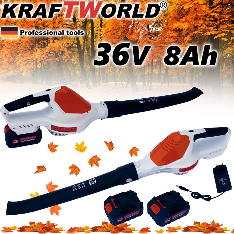 Cordless Leaf Blower  150km/h with two batteries 36V 8A and charger