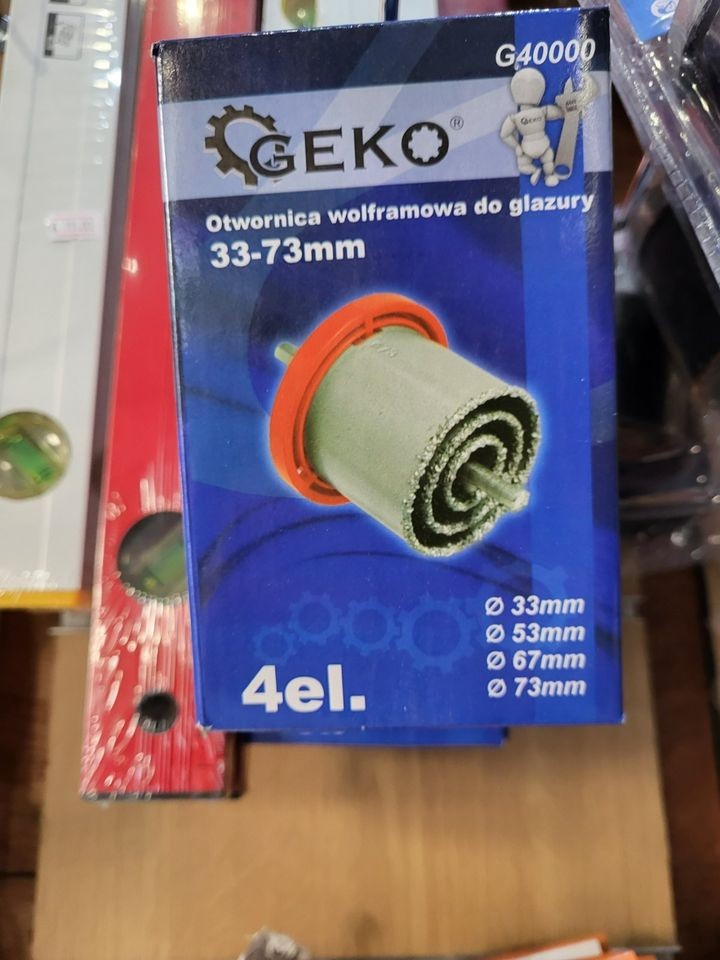 Set of diamond drill bits GEKO G40000, 33-73 mm, 4 pieces