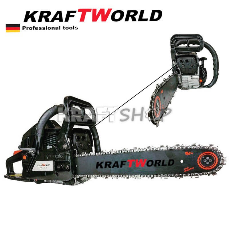 Gasoline Wood Cutter 62cc 4.5kW Chainsaw with 46cm Bar