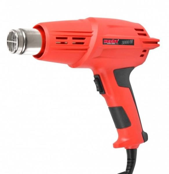 Hot air gun with a flow rate of 480 l/min and two levels of temperature adjustment