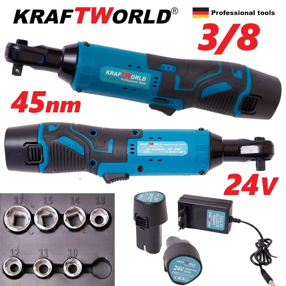 Cordless Impact Ratchet Kraft 3/8“ 24V