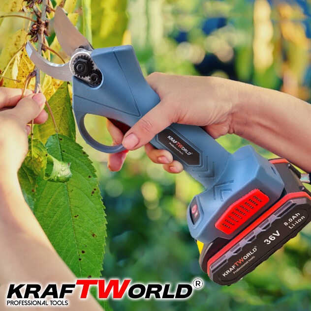 KraftWorld 36V Vine Shears – Power and Precision for Cutting up to 30mm