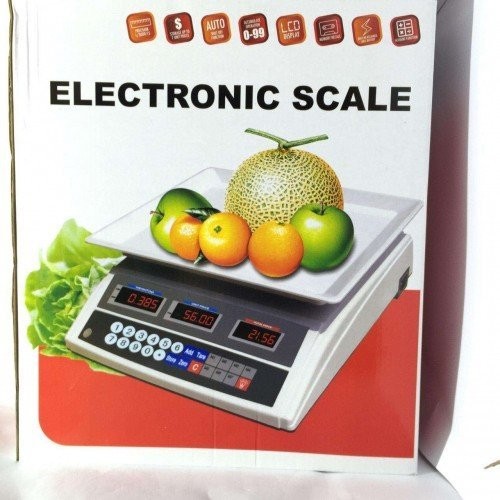 Electronic scale up to 40 kg with plastic plate